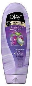 Olay 2-in-1 Essential Oils Ribbons Moisturizing Body Wash, Jojoba Extract + Luscious Orchid