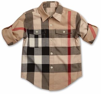 Burberry Boys' Giant "Exploded" Check Oxford - Sizes 4-14