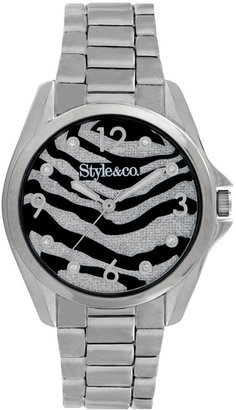 Style&Co. Women's Silver-Tone Bracelet Watch 39mm 10018876