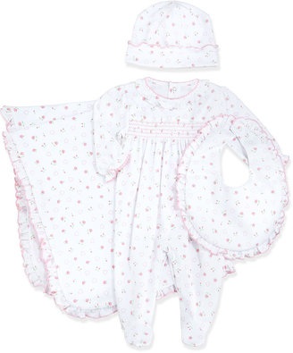 Kissy Kissy Sweetheart Roses Smocked Footie Pajamas, Pink, Size NB-9 Months