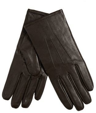 Isotoner Chocolate leather gloves