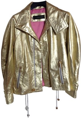 DSQUARED2 Gold Leather Jacket