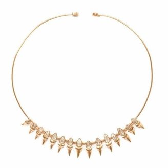 Shark Tooth Surfer Tiara Diamond Necklace