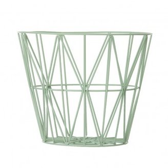 ferm LIVING Medium Wire Basket - Almond Green