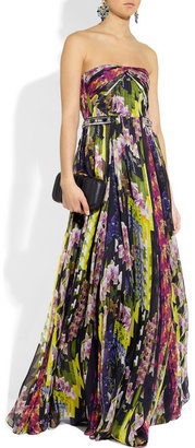 Matthew Williamson Floral-print silk-chiffon gown