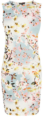 Warehouse Trailing Floral Scuba Dress, Multi