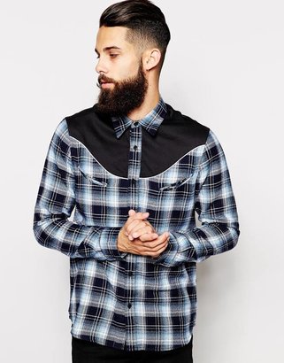 ASOS Check Shirt In Long Sleeve With Rodeo Pockets