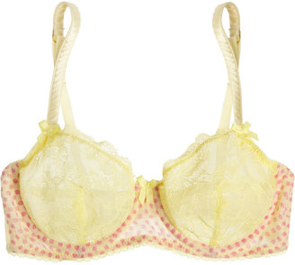 Mimi Holliday Pineapple Express silk-chiffon underwired bra