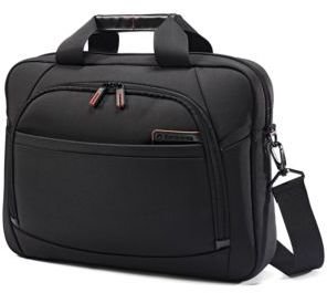 Samsonite 4 DLX Slim Nylon & Leather Briefcase
