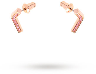 Karen Millen Angle Crystal Stud Earrings