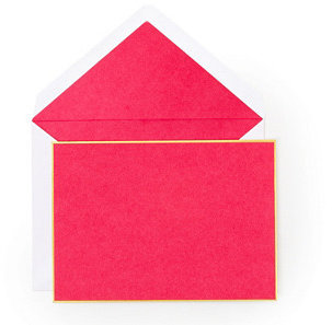 S/16 Fine Note Card Set, Pink