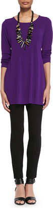 Eileen Fisher Silk Jersey Long-Sleeve Tunic, Women's