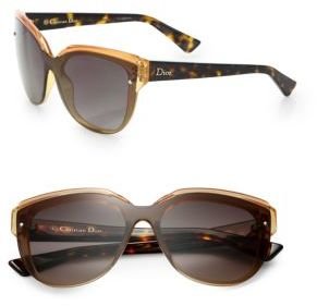 Christian Dior Glisten Oversized Rectangular Sunglasses