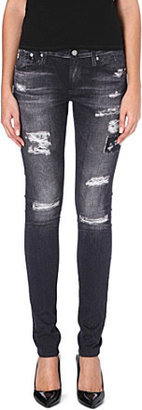 Ag Digital distressed skinny jeans