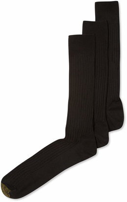 Gold Toe ADC Canterbury 3 Pack Crew Extended Size Dress Men's Socks