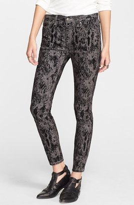 Free People High Rise Skinny Jeans (Black Combo)