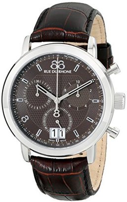 88 Rue du Rhone Men's 87WA130022 Analog Display Swiss Quartz Brown Watch