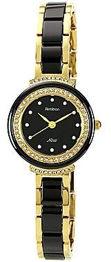 JCPenney Armitron® NowTM Womens Two-Tone Crystal-Accent Watch