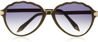 Victoria Beckham Baroque Aviator round-frame acetate sunglasses