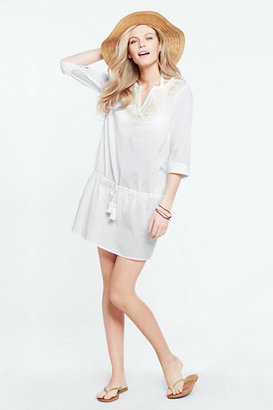 Lands' End Women's Cotton Embroidered Cover-up