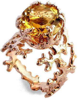 Arosha Luigi Taglia CORAL Rose Gold & Citrine Ring