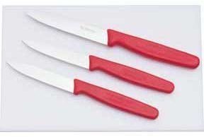 Victorinox Forschner Knives 46551 Four Piece Utility Set Red Nylon Handles