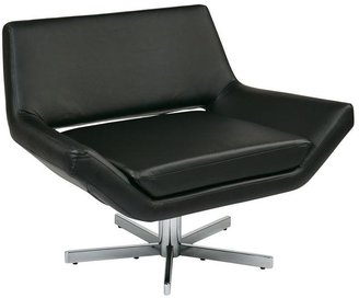Ave Six Yield 40 in. Wide Faux Leather Chair in Black