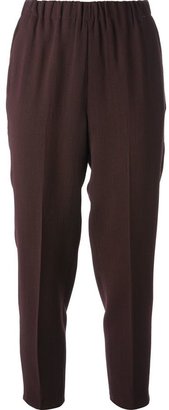 Forte Forte elasticated waistband cropped trousers