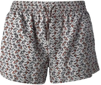 Dolce & Gabbana car print swim shorts