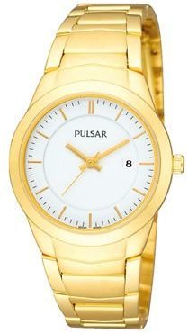 Pulsar Ladies gold plated round watch