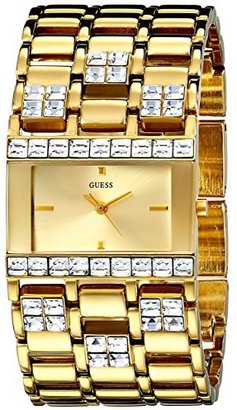 GUESS Women's G10591L Dazzling Crystal Gold-Tone Bracelet Watch