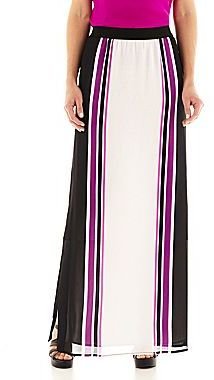 JCPenney Worthington Striped Maxi Skirt