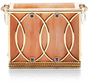 Cartier peter Byworth Vintage Agate, Gold and Sapphire Cardholder Gold