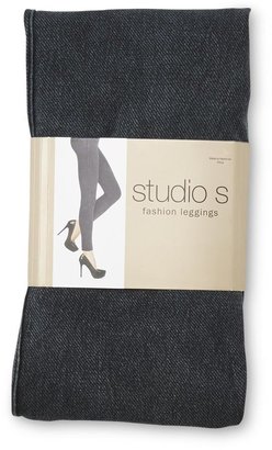 Studio S Women's Knit Leggings - Denim Look