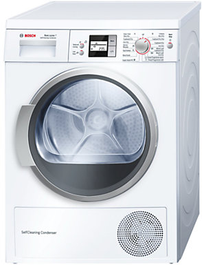 Bosch WTW86562GB Sensor Condenser Tumble Dryer, 7kg Load, A++ Energy Rating, White