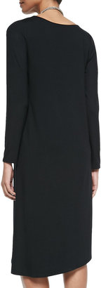 Eileen Fisher Long-Sleeve Asymmetric Jersey Dress