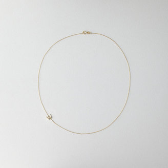 Maya Brenner DESIGNS asymmetrical mini letter necklace - w