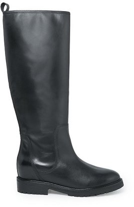 MANGO Leather high-leg boots