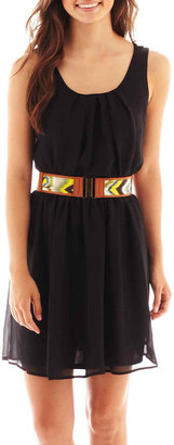 JCPenney BY AND BY by&by Sleeveless Belted Dress