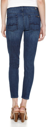 7 For All Mankind Gwenevere Cropped Ankle Jeans, Toluca Bright Blue