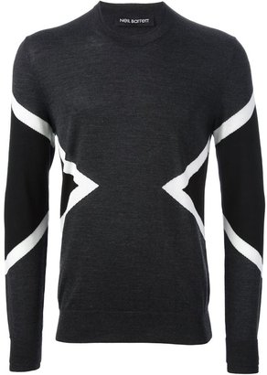 Neil Barrett geometric pattern sweater