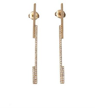 MONIQUE PÉAN White-diamond & gold earrings