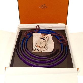 Hermes Purple Leather Belt