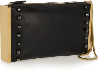 Lanvin Private studded leather clutch