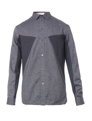 Balenciaga Contrast-panel flannel shirt