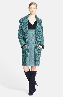 Missoni Long Chunky Knit Cashmere & Wool Coat