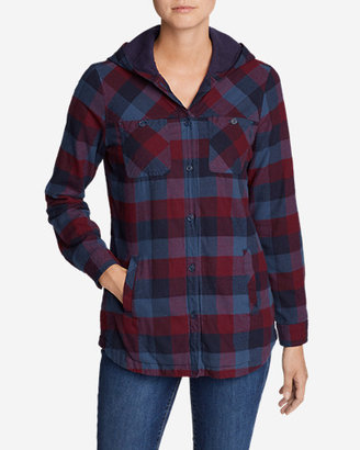 Eddie Bauer Women's Stine's Favorite Flannel Hooded Shirt Jacket