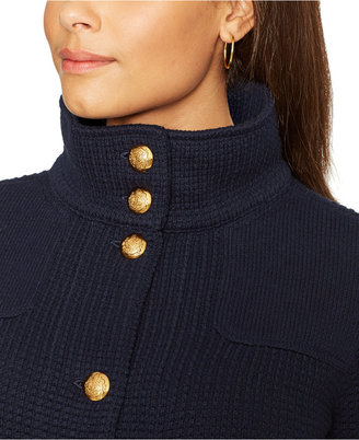 Lauren Ralph Lauren Plus Size Button-Front Utility Cardigan