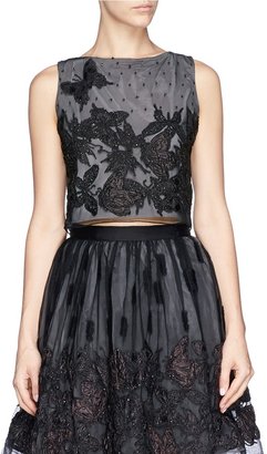 Alice + Olivia 'Anna' butterfly lace tank top