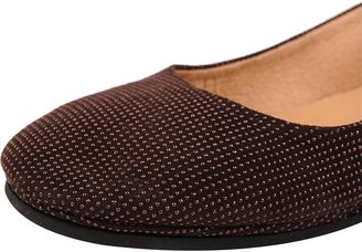 French Sole Shoes Zeppa in Textured Leather